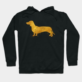 Dachshund dog golden art Hoodie